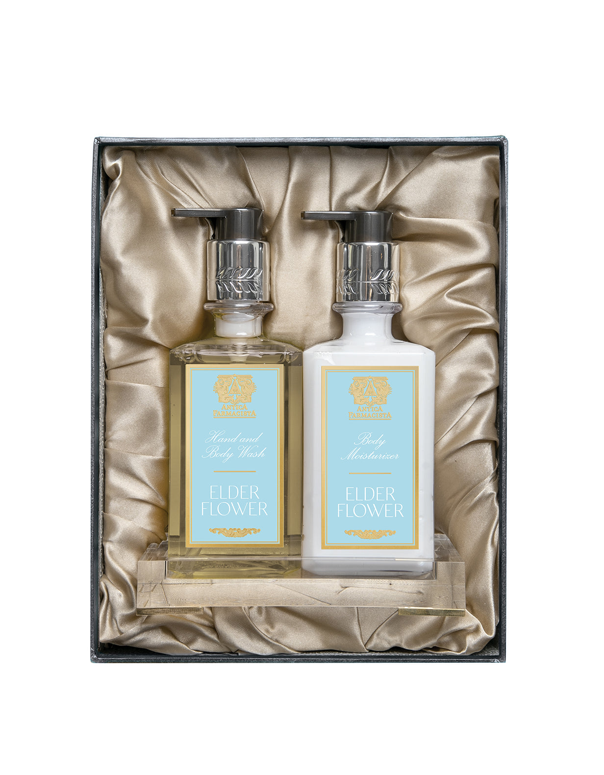 Acrylic Bath & Body Gift Set: Elderflower