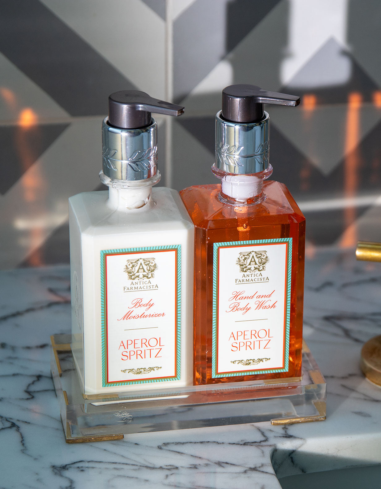 Acrylic Bath & Body Gift Set: Aperol Spritz