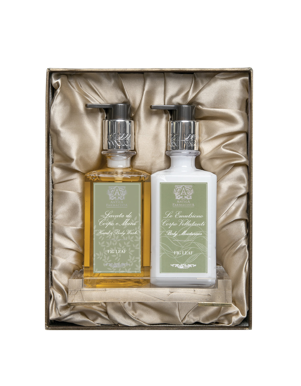 Acrylic Bath & Body Gift Set: Fig Leaf